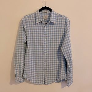 Blue Gingham slim untucked J.Crew button down